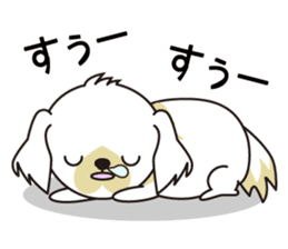 White dog and black dog.1 sticker #7557744