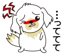 White dog and black dog.1 sticker #7557750