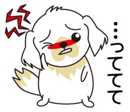 White dog and black dog.1 sticker #7557750