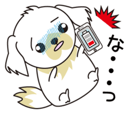 White dog and black dog.1 sticker #7557752