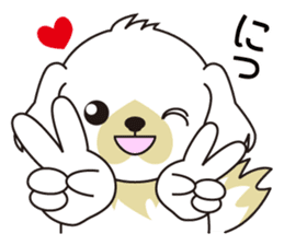 White dog and black dog.1 sticker #7557753