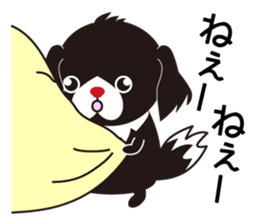 White dog and black dog.1 sticker #7557755