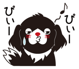 White dog and black dog.1 sticker #7557758