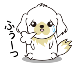 White dog and black dog.1 sticker #7557759