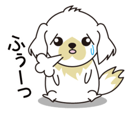 White dog and black dog.1 sticker #7557759