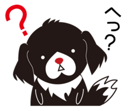 White dog and black dog.1 sticker #7557760