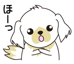 White dog and black dog.1 sticker #7557761