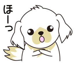 White dog and black dog.1 sticker #7557761