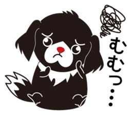 White dog and black dog.1 sticker #7557763