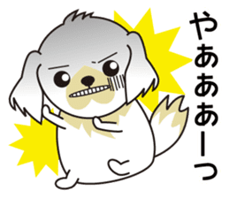 White dog and black dog.1 sticker #7557766