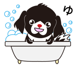 White dog and black dog.1 sticker #7557767