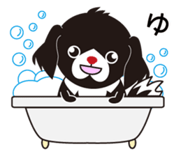 White dog and black dog.1 sticker #7557767