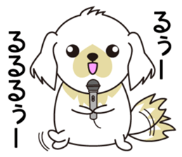 White dog and black dog.1 sticker #7557769