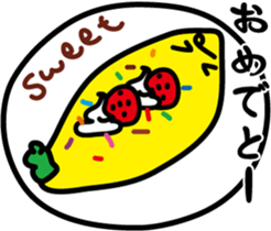 Omelet stuffed with fried rice sticker #7558788