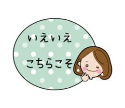 Sticker of cute working women sticker #7559697