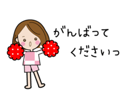 Sticker of cute working women sticker #7559722