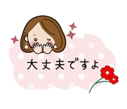 Sticker of cute working women sticker #7559728