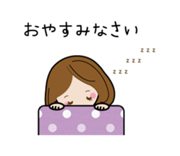 Sticker of cute working women sticker #7559731