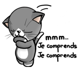 Stickers with a pretty cat (french) sticker #7560422