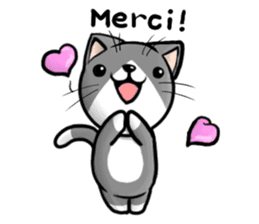 Stickers with a pretty cat (french) sticker #7560424