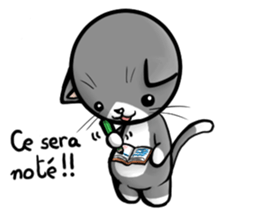 Stickers with a pretty cat (french) sticker #7560426