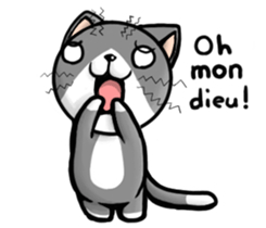 Stickers with a pretty cat (french) sticker #7560432
