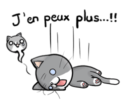 Stickers with a pretty cat (french) sticker #7560433