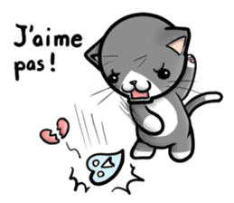Stickers with a pretty cat (french) sticker #7560439
