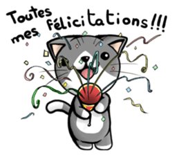 Stickers with a pretty cat (french) sticker #7560446