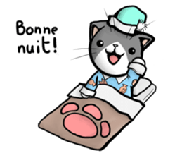 Stickers with a pretty cat (french) sticker #7560450
