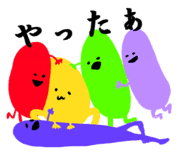 five colors(kawaii) sticker #7560611