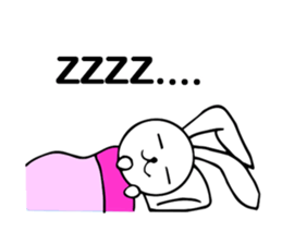 Cute Pink Rabbit Stickers sticker #7560771