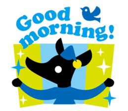 Cute girl & animals,for daily greeting sticker #7561228