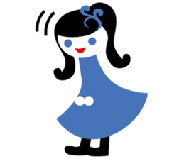 Cute girl & animals,for daily greeting sticker #7561232