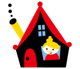 Cute girl & animals,for daily greeting sticker #7561238