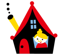 Cute girl & animals,for daily greeting sticker #7561238