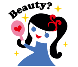 Cute girl & animals,for daily greeting sticker #7561249