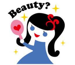 Cute girl & animals,for daily greeting sticker #7561249