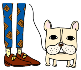 A lovely French Bulldog sticker #7561674