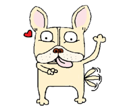 A lovely French Bulldog sticker #7561677