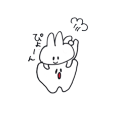 Rabbit, occasionally teeth sticker #7566308
