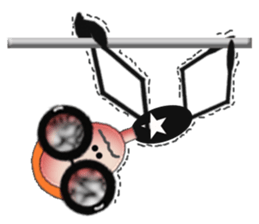 TAIWANESE Japanese glasses girl yoga sticker #7567100