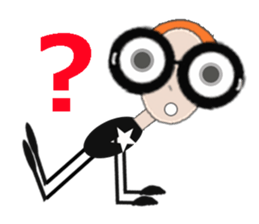 TAIWANESE Japanese glasses girl yoga sticker #7567118