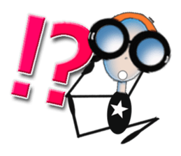 TAIWANESE Japanese glasses girl yoga sticker #7567123