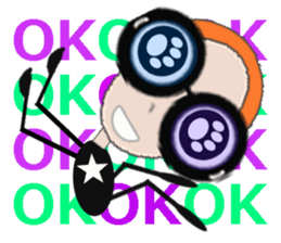 TAIWANESE Japanese glasses girl yoga sticker #7567125