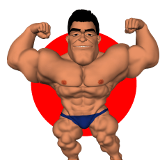 Bodybuilder Posing Sticker