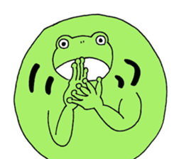 Round Frog and Rabbit sticker #7568678