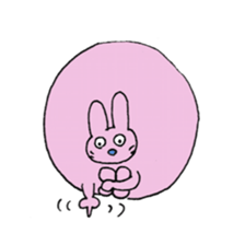 Round Frog and Rabbit sticker #7568692