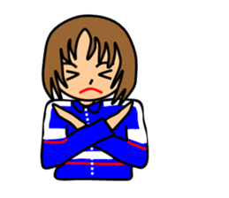 A girl who likes swimming sticker #7568795