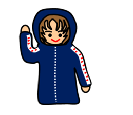 A girl who likes swimming sticker #7568796